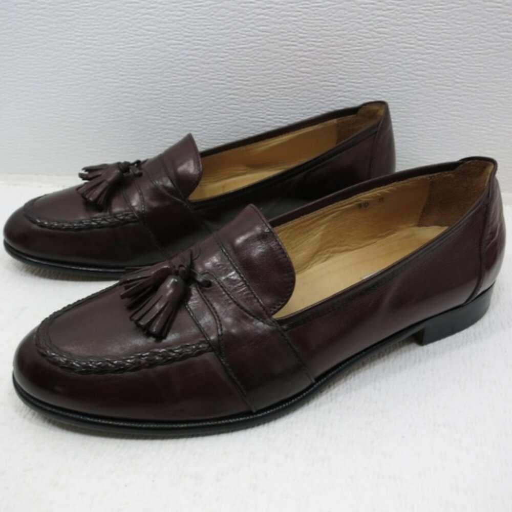 Alfani Full Strap Leather Dress Loafers Men's Fashion Footwear Italy Sz 10 M